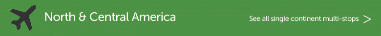 North and Central America single continent multi-stop flights
