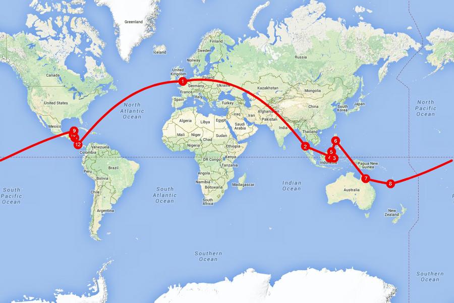 Round the world diving trip