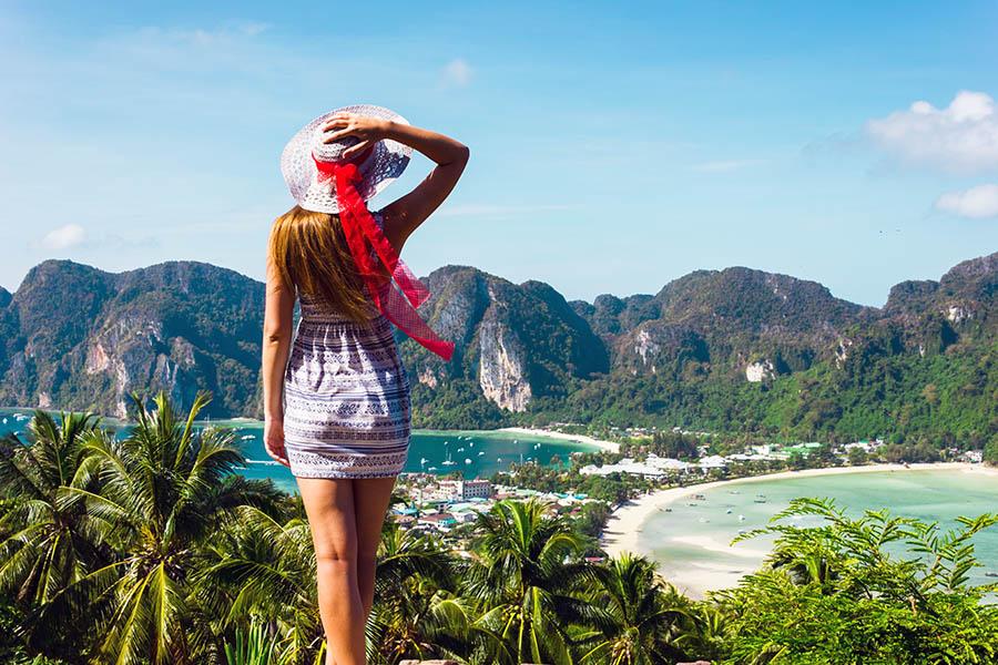 Woman at Phi Phi Island viewpoint