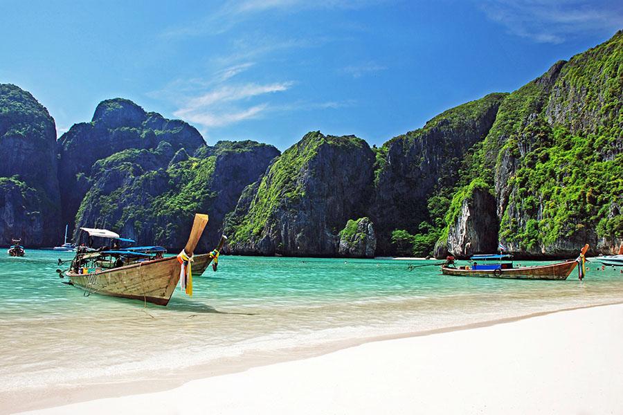 isit iconic Maya Beach, where ‘The Beach’ was filmed