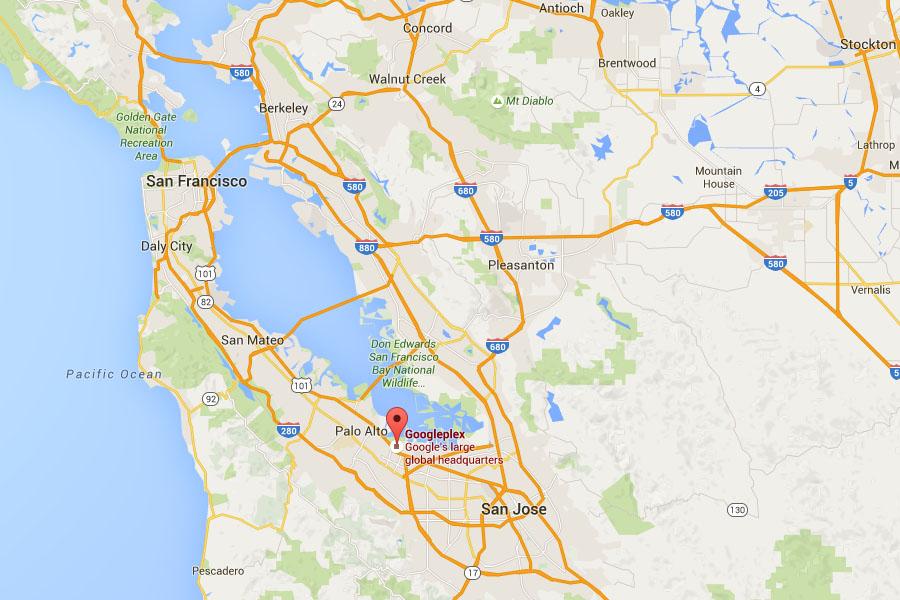 Set the sat nav for Googleplex!