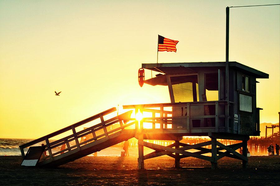 Santa Monica beach in LA