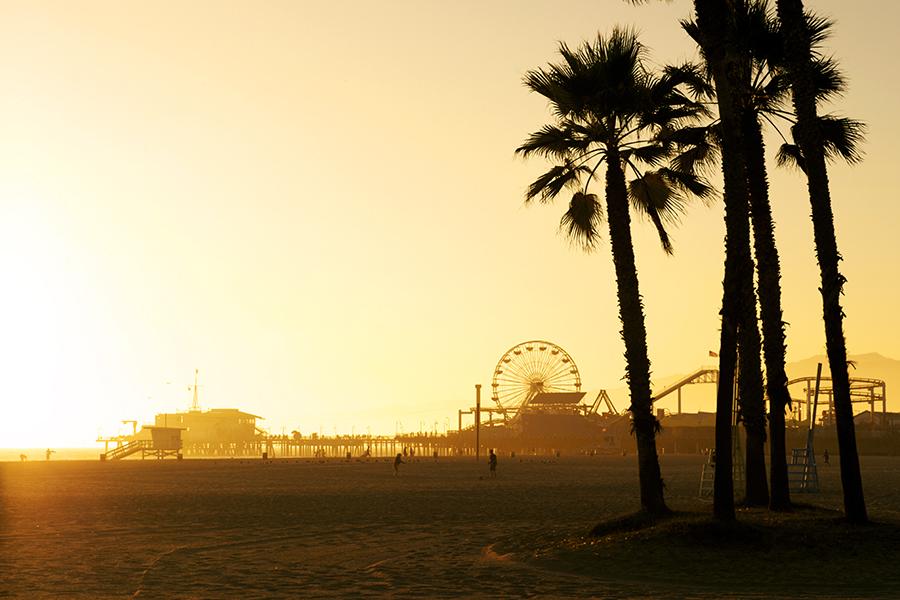Head to the historic Santa Monica pier 