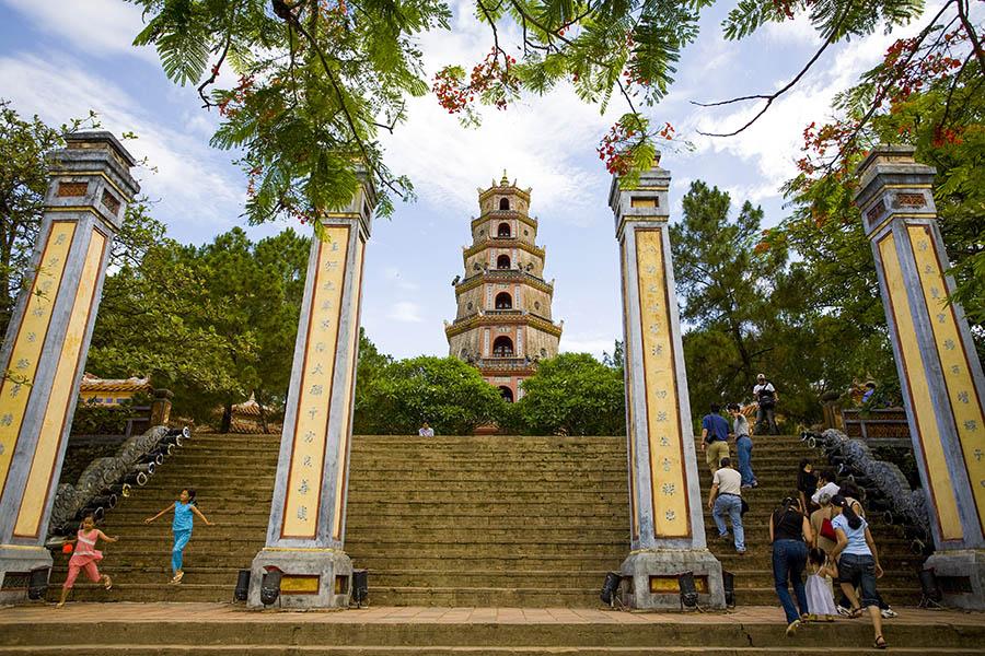 Stop at the Thien Mu Pagoda