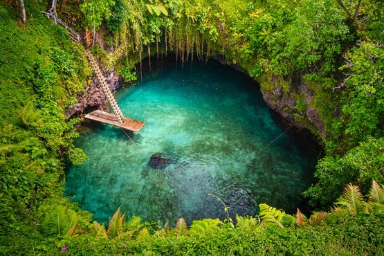 Swim in the amazing Sua Ocean Trench in Samoa | Travel Nation