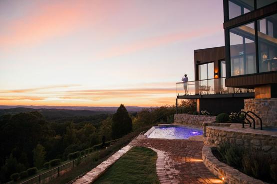 Watch the sun rise over the Adelaide Hills | Photo credit: Sequoia Lodge