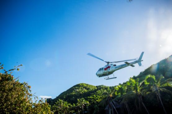 Arrive in style with a helicopter transfer | Tokoriki Island Resort