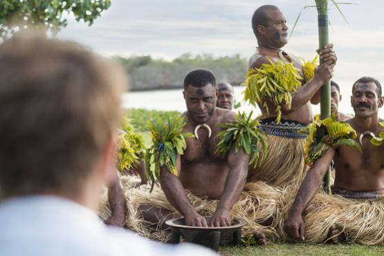 Watching a traditional kava ceremony