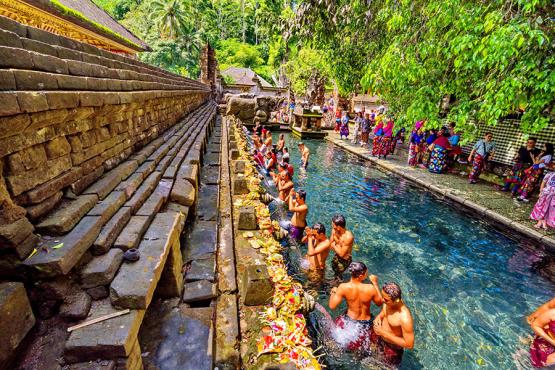 Ubud is surrounded by ancient temples
