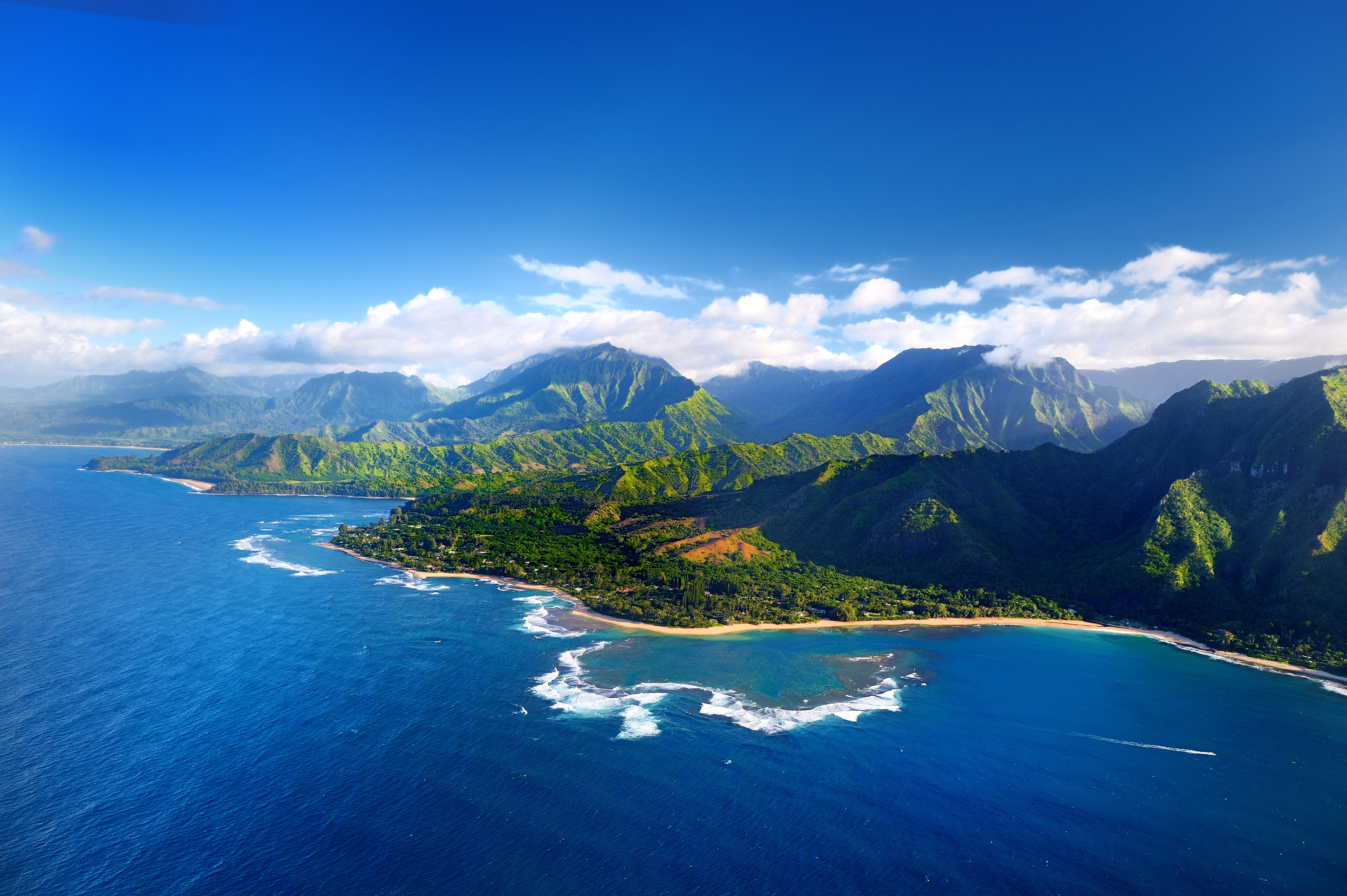 The stunning Na Pali coastline was made famous by Jurassic Park