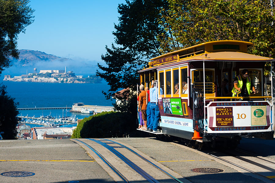 Jump on a cable car and head towards the infamous Alcatraz prison